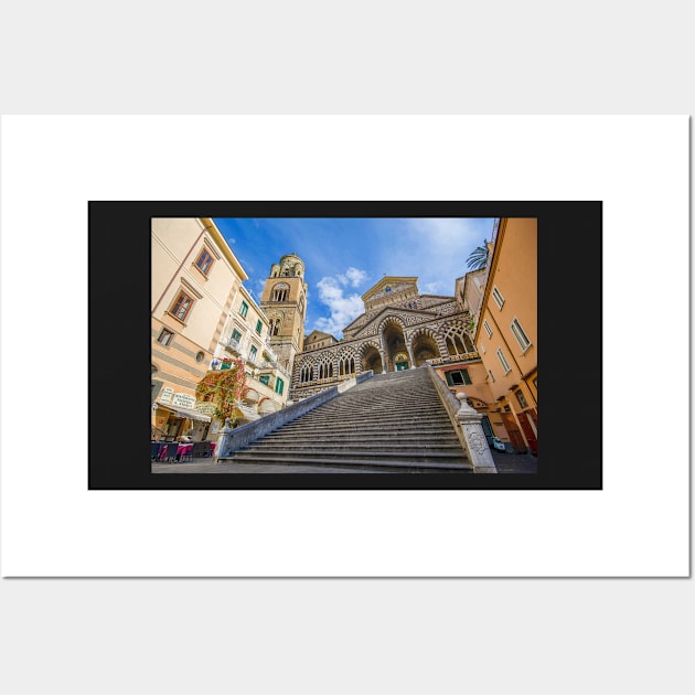 The Amalfi Cathedral bell tower in Amalfi, Italy Wall Art by mitzobs